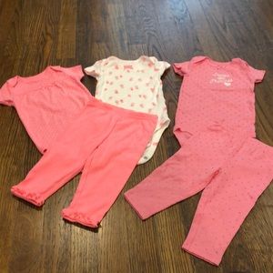(3) shirts (2) pants baby girl